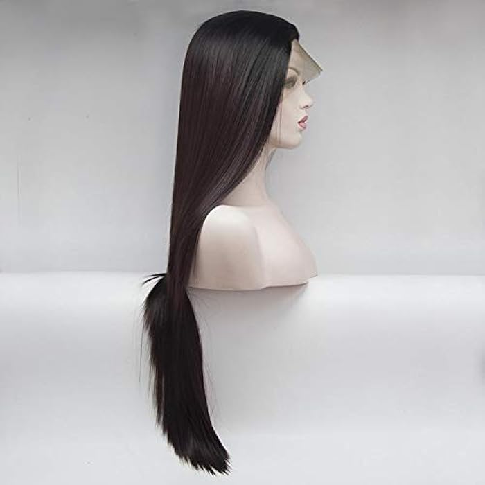 DILLARDS Long Straight Hand Tied Front Lace Synthetic Wig For Women Crystal-Love - Image 4